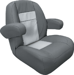 MID BACK PONTOON HELM SEAT (WISE SEATING) 27" D x 23" W x 24" H Platinum